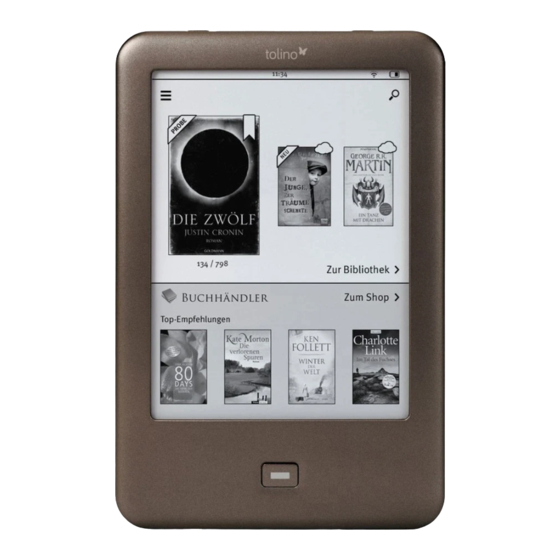 tolino Shine Benutzerhandbuch