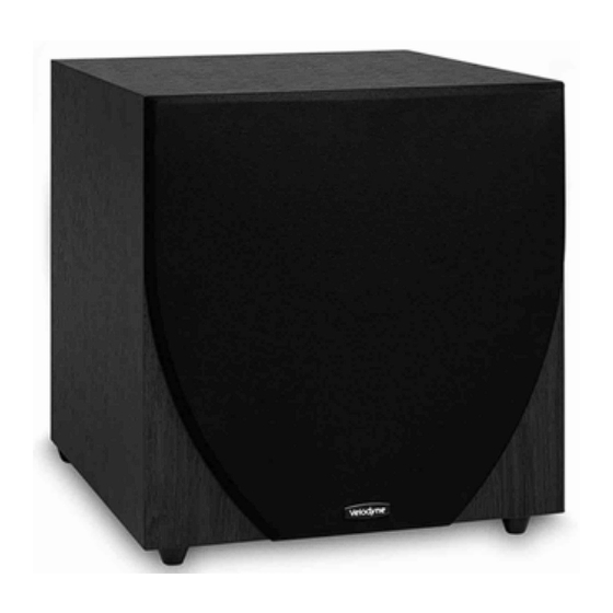 Velodyne EQ-Max 8 Bedienungsanleitung