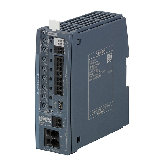 Siemens SEL1200 Applikationshandbuch