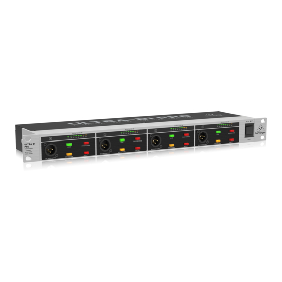 Behringer ULTRA-DI PRO DI4000 Schnellstartanleitung