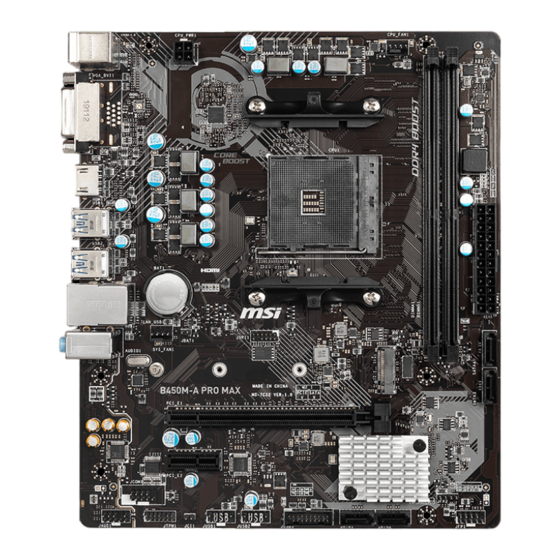 MSI B450M-A PRO MAX II Benutzerhandbuch