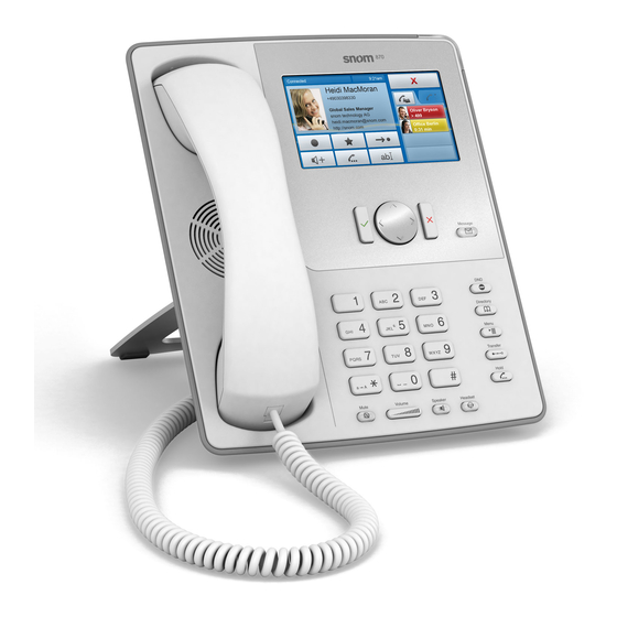 Snom 870 Kurzanleitung