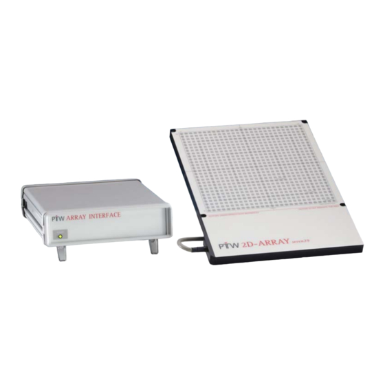 PTW ARRAY INTERFACE Gebrauchsanweisung