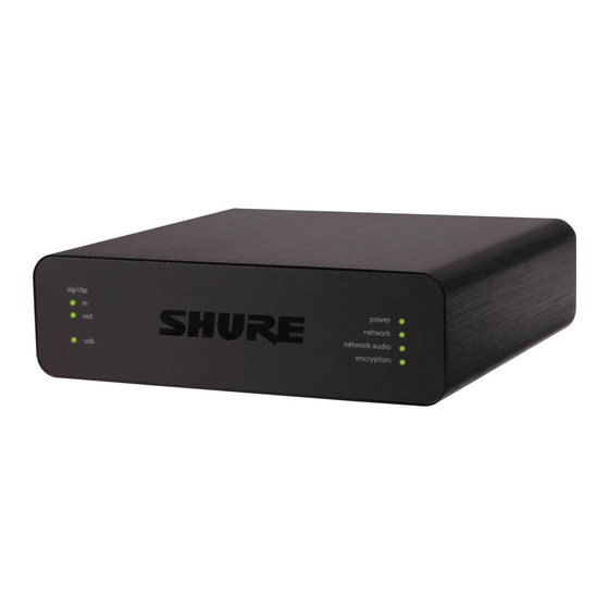 Shure ANIUSB-Matrix Bedienungsanleitung