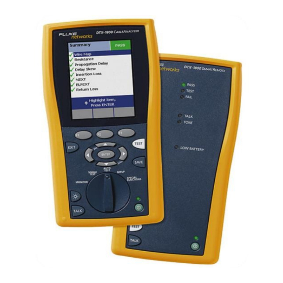 Fluke DTX 1800 Kurzanleitung
