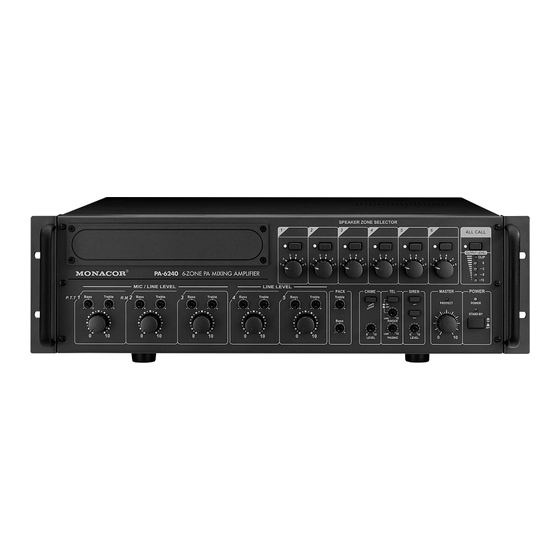 Monacor PA-6240 Bedienungsanleitung
