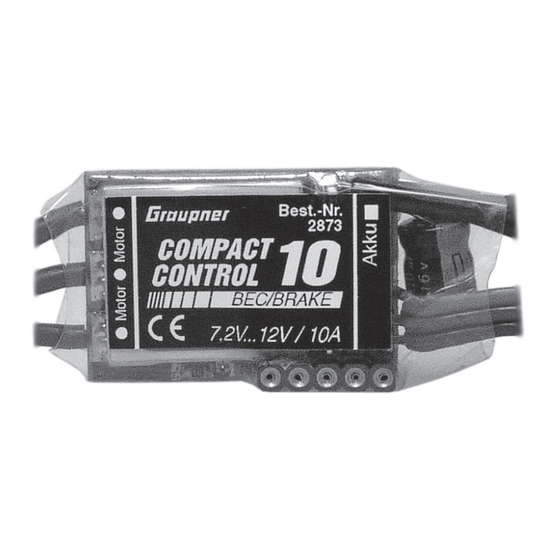 GRAUPNER Compact Control 10 Bedienungsanleitung