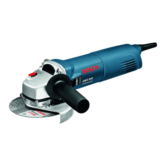 Bosch GWS Professional 1000 Originalbetriebsanleitung