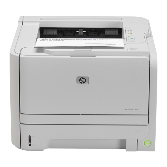 HP LaserJet P2030 Serie Erste Schritte