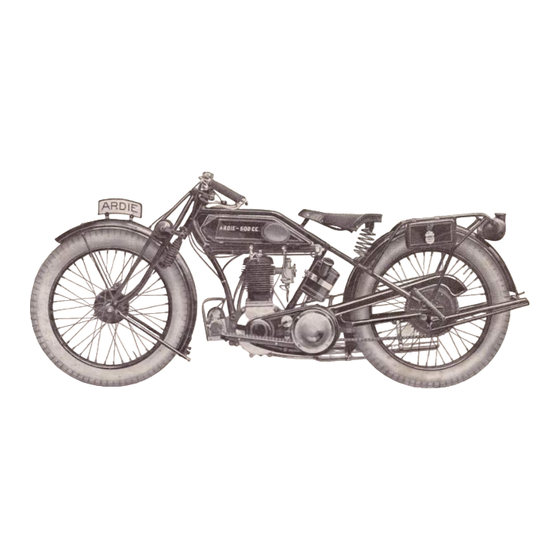Ardie 1928 500 CC Behandlungs-Vorschrift