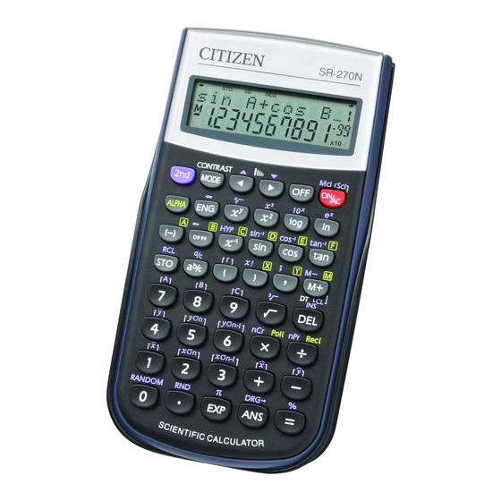Citizen SR-270N Anweisungshandbuch