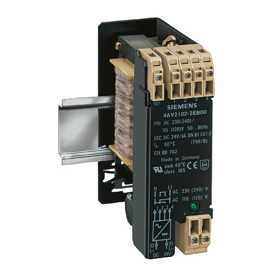 Siemens 4AV2106-2EB00-0A Betriebsanleitung