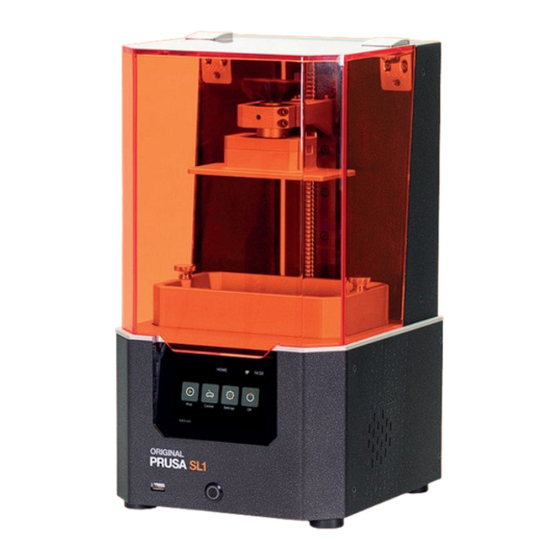 Prusa SL1 KIT Benutzerhandbuch