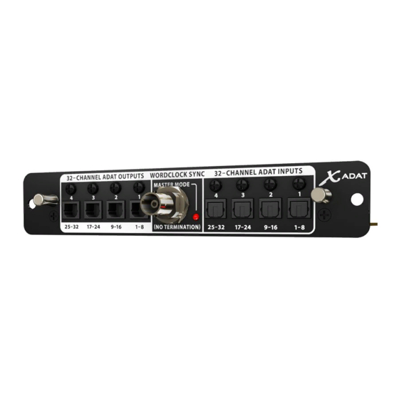 Behringer X-ADAT Schnellstartanleitung