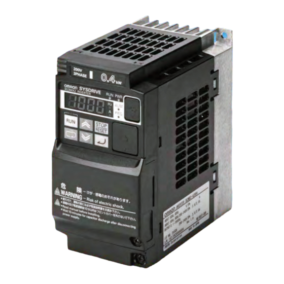 Omron MX2 Serie Kurzinbetriebnahmeanleitung
