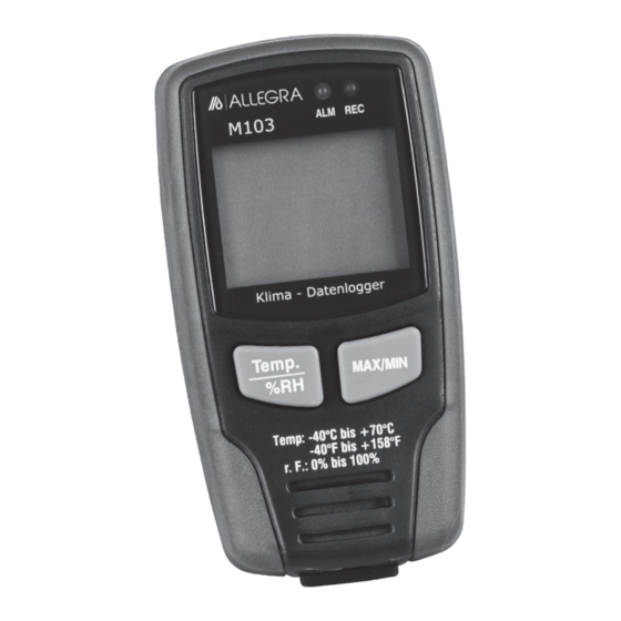 Allegra M103 Bedienungsanleitung