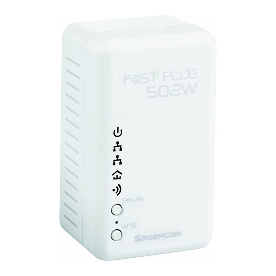 SAGEMCOM F@ST PLUG 502W Kurzanleitung Zur Installation