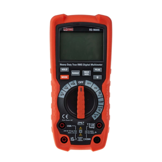 RS Pro RS-9660B Bedienungsanleitung
