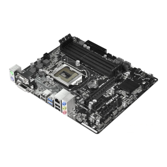 ASROCK B85M Pro3 Bedienungsanleitung