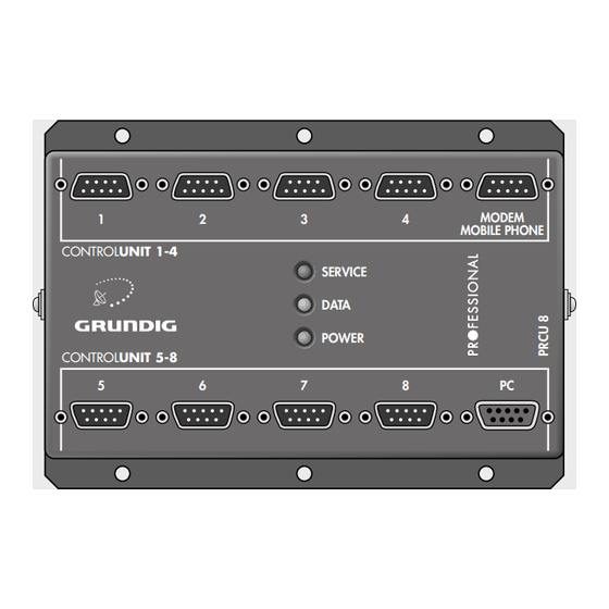 Grundig PRCU 8 Bedienungsanleitung
