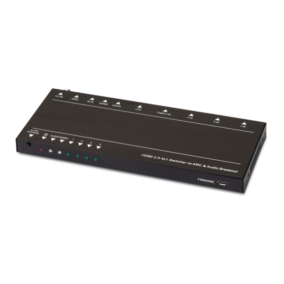 Kindermann HDMI Switch 41 automatic 4K60 Inbetriebnahme- Und Bedienungsanleitung
