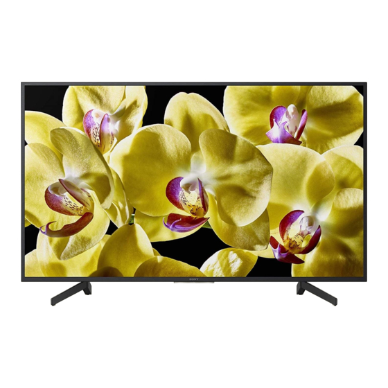 Sony BRAVIA KD-75XG80 Serie Einrichtungshandbuch