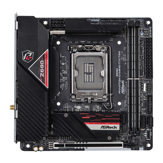 ASROCK Z590 Phantom Gaming-ITX/TB4 Bedienungsanleitung