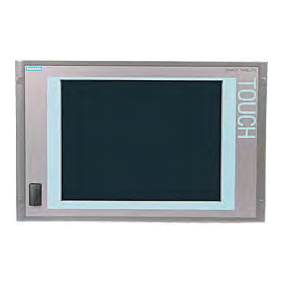 Siemens SIMATIC Panel PC 477B Betriebsanleitung (Kompakt