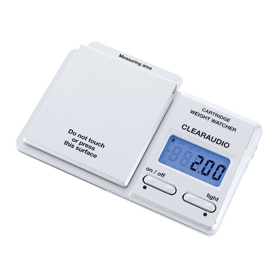 Clearaudio WEIGHT WATCHER Bedienungsanleitung