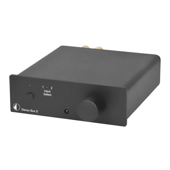 Pro-Ject Audio Systems Stereo Box S Bedienungsanleitung