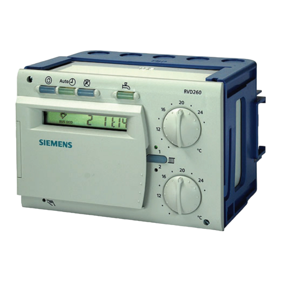 Siemens RVD260 Handbücher