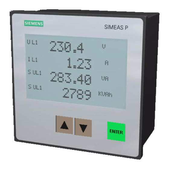 Siemens Simeas P 7KG7100 Betriebsanleitung