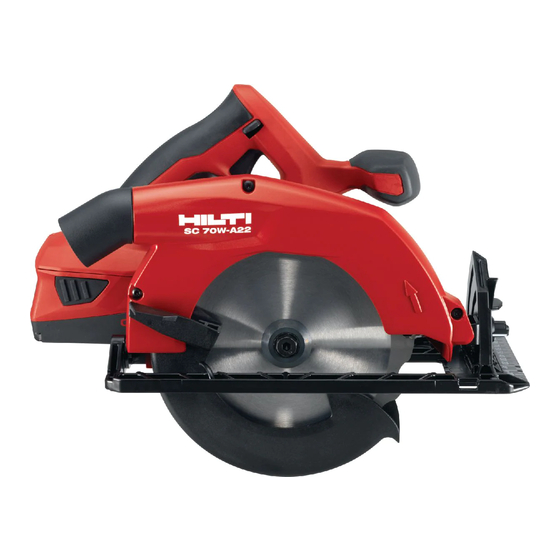 Hilti SC 70W-A Handbücher