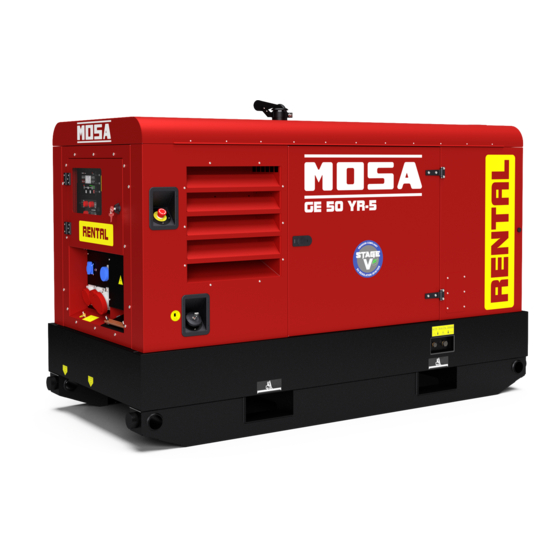 Mosa GE 50 YR-5 Bedienungs- Und Wartungshandbuch