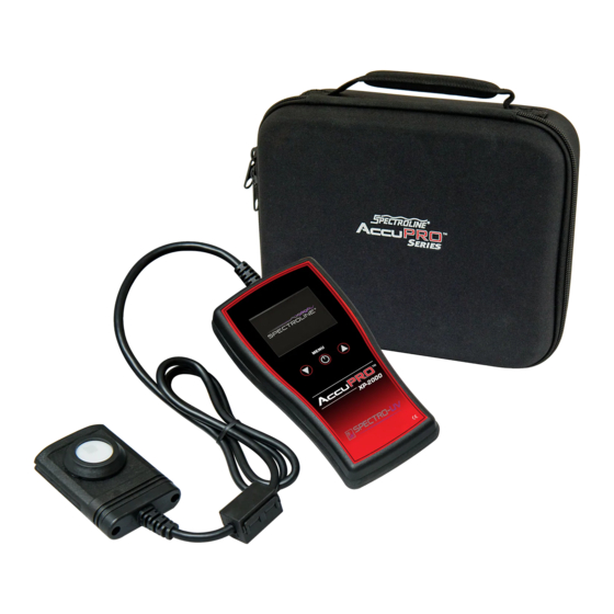 Spectroline AccuPRO XP-2000 Schnellstartanleitung