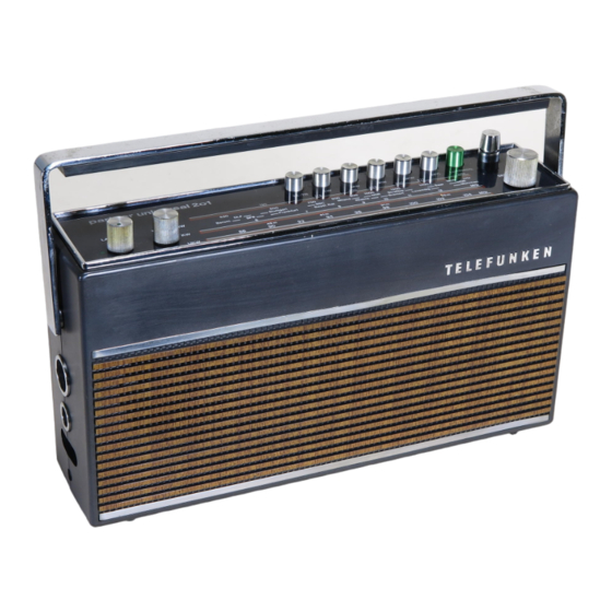 Telefunken partner universal 201 Bedienungsanleitung