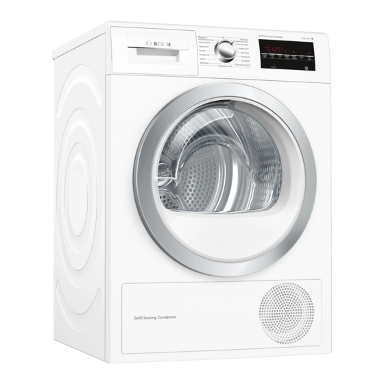 Bosch WTW85491 Gebrauchs- Und Aufstellanleitung