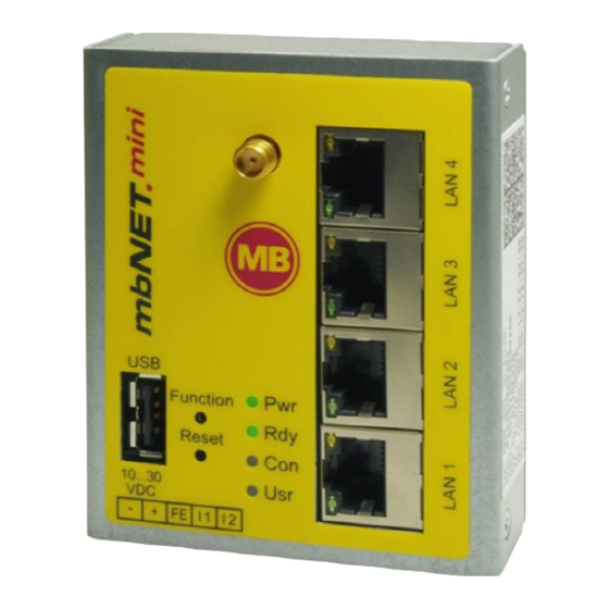 MB Connect Line mbNET.mini MDH861 Handbuch