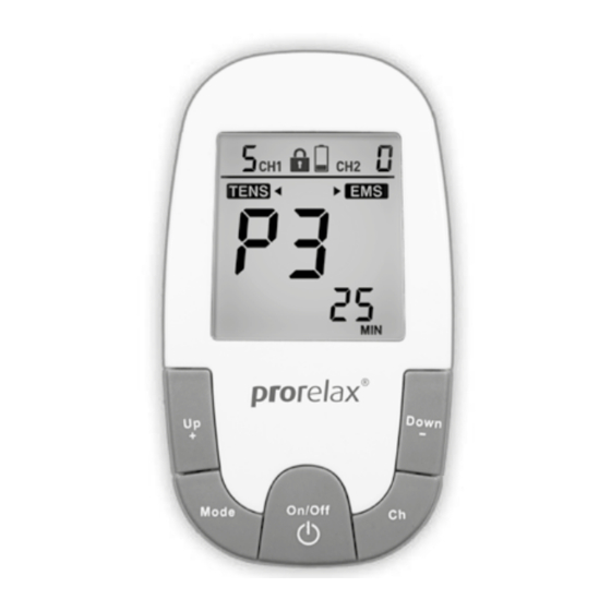 Prorelax TENS+EMS SUPER DUO PLUS Gebrauchsanleitung