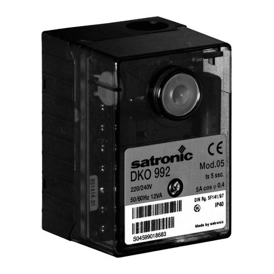 satronic DKO 992 Kurzanleitung