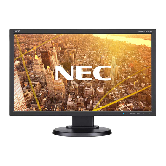 NEC MultiSync E203W Bedienungsanleitung