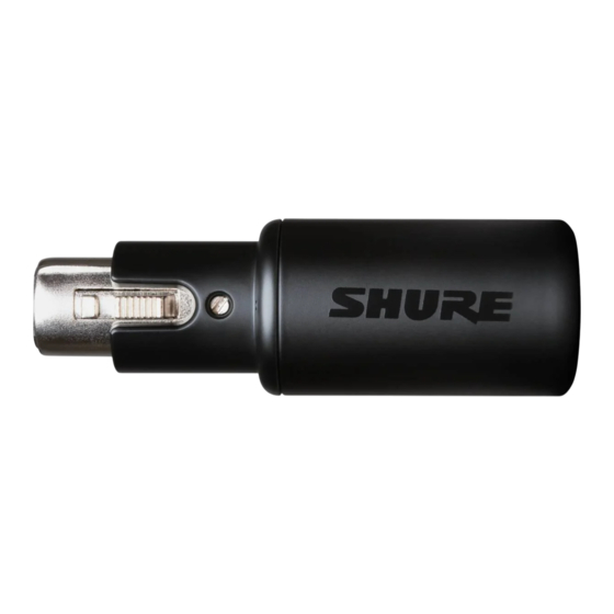 Shure MVX2U Benutzerhandbuch