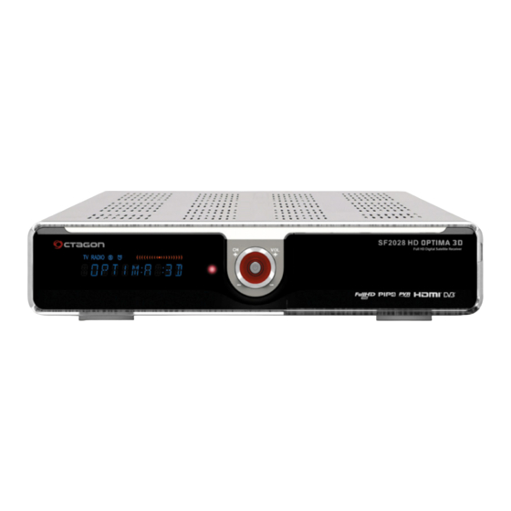 Octagon SF 2028 HD OPTIMA 3D Bedienungsanleitung