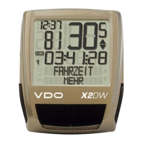 VDO Cyclecomputing X-Serie Bedienungsanleitung