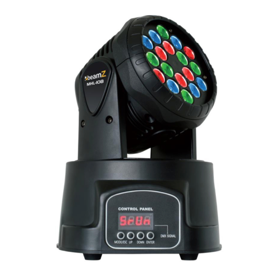 Beamz MHL108 Wash 18x 3W RGB 11 DMX MKII Gebrauchsanleitung