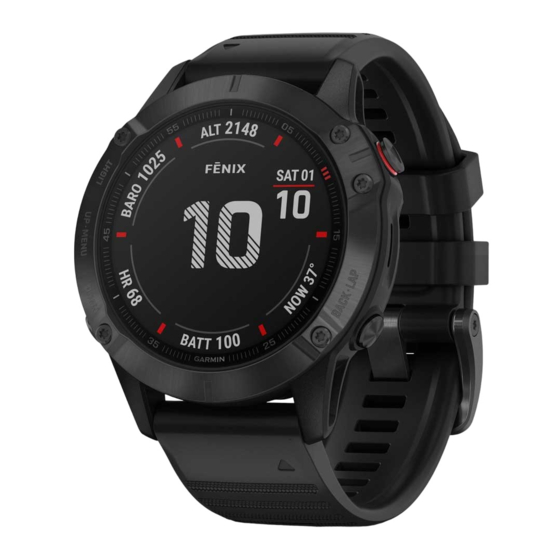 Garmin FENIX 6 PRO Serie Benutzerhandbuch