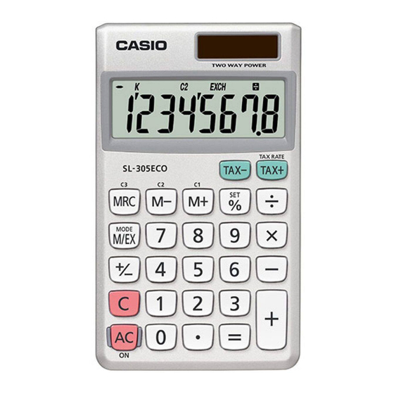 Casio SL-305ECO Handbuch