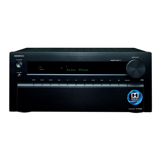 Onkyo TX-NR838 Bedienungsanleitung