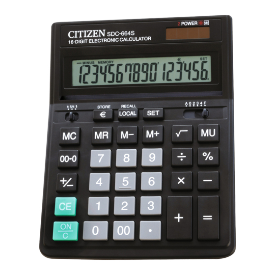 Citizen SDC-664S Anweisungshandbuch
