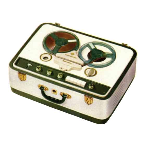 Telefunken Magnetophon Einstellanweisungen